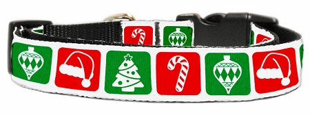 Timeless Christmas Nylon Dog Collar XL